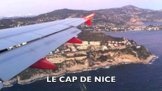 ATTERRISSAGE NICECOTE DAZUR A319 EASY JET [upl. by Alysoun]