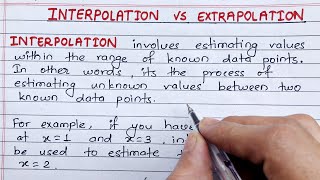 Interpolation vs Extrapolation  Definition and Difference [upl. by Eniale]