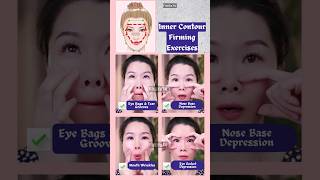 Inner Contour Firming Exercises  AntiAging antiaging yoga facialyoga face facelift shorts [upl. by Odlanra]