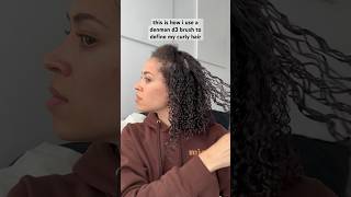 how i get defined curls with a denman brush curlyhair curlygirl [upl. by Dorella61]