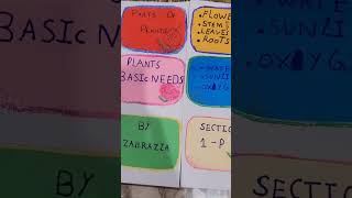 Parts of plants IdeaScience Project Real Plant kids 1 class school project [upl. by Aimahs]