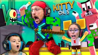 ROBLOX KITTY meets MINECRAFT SPONGEBOB FGTeeV Escapes Chapter 5 1 Million Giveaway [upl. by Drucy]