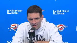 Mark Daigneault PostGame Interview  Boston Celtics vs Oklahoma City Thunder [upl. by Cleti]