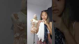 New online shopping  try on haul Mini set  dress croptop summer collection 2030 DinaLusia [upl. by Emili]