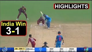 Highlights India Vs West Indies 5th ODI  India win by 9 Wickets  Headlines Sports [upl. by Stoat592]