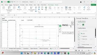 Calculate root mean squared error RMSE in Excel [upl. by Leonardo]