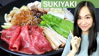 REZEPT Sukiyaki  Japanischer Eintopf  Hot Pot  Fondue  Bestes Wagyu Rindfleisch [upl. by Richelle]