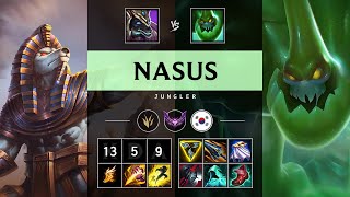 Nasus Jungle vs Zac Triple Kill Godlike  KR Master Patch 1420 [upl. by Enirehtac862]