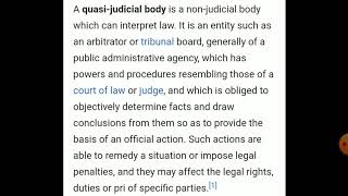 Quasi judicial body  Basic understanding [upl. by Hsac625]