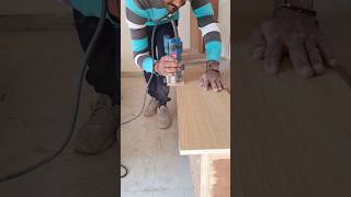 Laminate pesting and trimming work woodworking furnituremaking shortvideo [upl. by Otsedom]