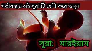 গর্ভাবস্থায় এই সূরা টি বেশি বেশি করে শুনুন  সূরা মারইয়াম  pregnency Surah 🌹 [upl. by Ardnuahs592]