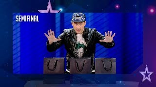 El mago Leo Ramírez roba a Edurne su móvil en directo  Semifinal 4  Got Talent España 2018 [upl. by Simsar547]