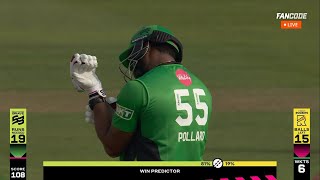 kieron pollard 5 sixes in 5 balls against rashid khan in the hundred tournament  Pollard batting [upl. by Herrington]