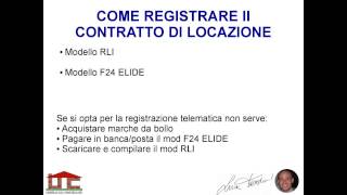 Registrazione contratto di locazione [upl. by Namrak]