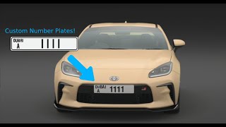 How to get Custom Dubai Number Plates in Gran Turismo 7 [upl. by Laufer]