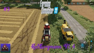 FS22  timelapse  Hofbergamnn14  Récolte de lorge et paille presser  3 [upl. by Richma]