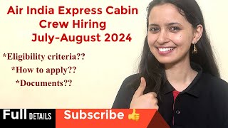 Air India Express hiring cabin crew  Air India Express interview  cabin crew  Flight attendant ✈️ [upl. by Shanta]