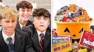 British Highschoolers shocked by American Halloween Candy [upl. by Dnomsed]