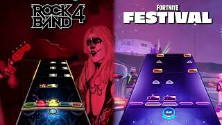 quotPompeiiquot by Bastille  Fortnite Festival vs Rock Band 4 Chart Comparison [upl. by Llennehc]