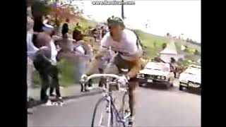 Flèche wallonne 1985 Claude Criquielion gagne sur le Mur de Huy [upl. by Anek]