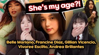 🇰🇷🇵🇭 Korean Teens React to Filipino Gen Z female celebrities  Belle Mariano Francine Diaz and MORE [upl. by Sethrida]