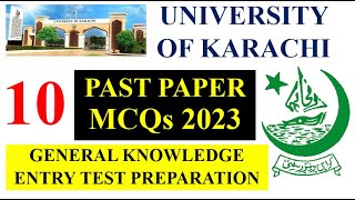 Karachi University Past Paper 2023 General Knowledge MCQS Solved University of Karachi Past Paper [upl. by Merna]