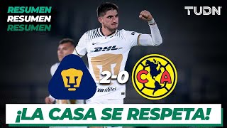 Resumen y goles  Pumas 20 América  Copa SKY 2022  TUDN [upl. by Litnahs910]