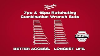 MILWAUKEE® Ratcheting Combination Wrench Sets [upl. by Deehsar570]