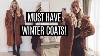 MUST HAVE WINTER COATS 2020  Puffer Coats Teddy Coats Wardrobe Essentials [upl. by Neerhtak]