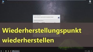 Windows 10 Systemwiederherstellungspunkt wiederherstellen [upl. by Sisto]