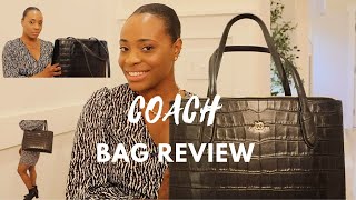 COACH NINA TOTE BAG REVIEW  IS IT WORTH IT  HOW TO STYLE IT  COACH OUTLET [upl. by Leiruh]