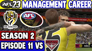 DREAMTIME DOMINATION AFL 23 Management Career Richmond  Round 11 vs Essendon [upl. by Etiuqram296]