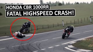 Horrible Crash Honda CBR 1000RR vs Yamaha R1 Extreme Road Racing [upl. by Autumn]