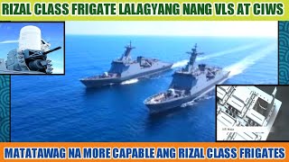 Rizal class frigates Magkakaroon ng 8 VLS at CIWS sa horizon 3 [upl. by Husein153]