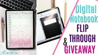 Digital Notebook Release amp Digital Notebook Flip Through How to Use a Digital Notebook amp GIVEAWAY [upl. by Fridlund197]