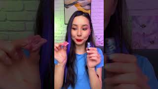 Edible Chewing Gum lipstick 💄😅 By 123 GO House  Playful Makeup Hack [upl. by Eisso]