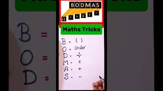 BODMAS  BODMAS RULE  MATHS TRICKS BODMAS mathsviralshorts ytshorts trending [upl. by Yecnay327]