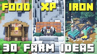 30 Farm Ideas for your Minecraft World [upl. by Melena]