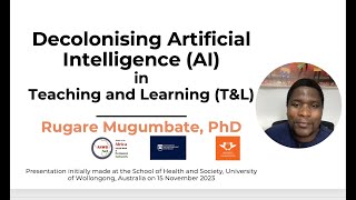 Decolonising Artificial Intelligence [upl. by Erreit]