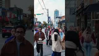 Crossing Thurlow on Robson 🇨🇦 downtownvancouver downtown vancouver shorts [upl. by Kevan]