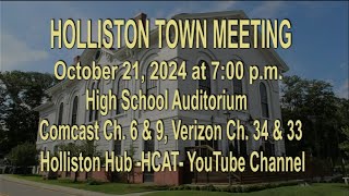 Holliston Town Meeting  10212024 [upl. by Garda]