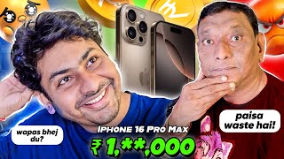 DYNAMOS DAD UNBOXING 16 PRO MAX  ANGRY REACTION 😠 [upl. by Ayotaj]