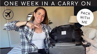 One Week in a CarryOn Only  Pack with me Tips for liquids makeup and meds [upl. by Ummersen362]