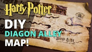 DIY Diagon Alley Map [upl. by Olpe986]