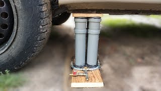 How to make a powerful air jack out of sewage muff [upl. by Seel622]