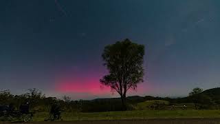 Aurora 11th October 2024 from near Kyogle NSW Australia [upl. by Anirhtak]