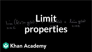 Limit properties  Limits and continuity  AP Calculus AB  Khan Academy [upl. by Eltsirhc476]