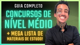 Concursos de NÍVEL MÉDIO guia completo  mega lista de links para estudar DE GRAÇA [upl. by Rexfourd]