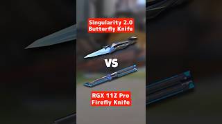 New SINGULARITY 20 BUTTERFLY KNIFE vs RGX 11Z PRO FIREFLY KNIFE Valorant Best Knife Skin [upl. by Leira]