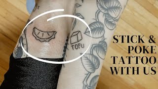 Stick amp poke tattoo with us  giving eachother tattoos [upl. by Idnahk]